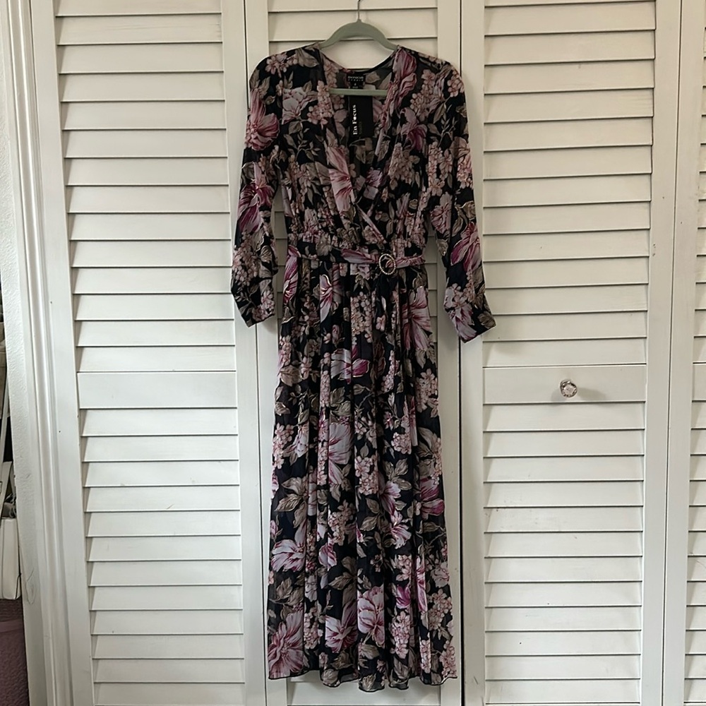 Black floral dress